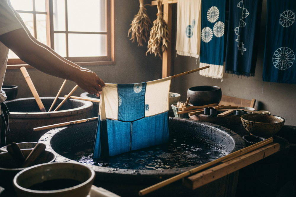 indigo dying japan